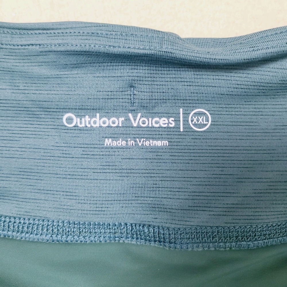 NEW Outdoor Voices Hudson 2.5" Running Shorts Blue Green High Rise 2XL Athletic - Picture 5 of 11